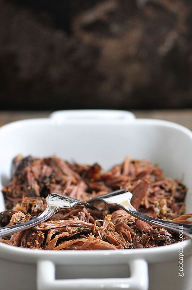 Shredded Beef Recipe | ©addapinch.com