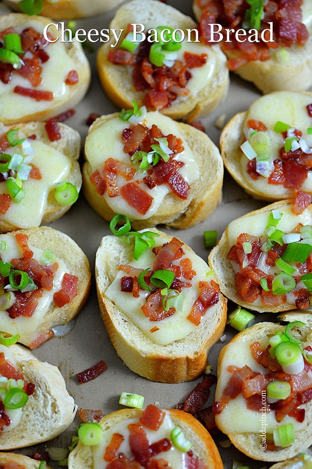 Cheesy Bacon Bread | ©addapinch.com