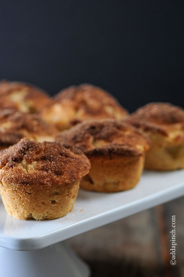 Cinnamon Apple Muffins Recipe | ©addapinch.com