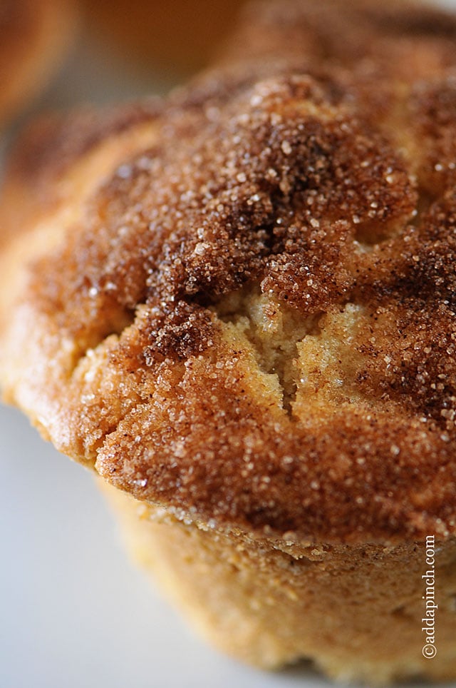 Cinnamon Apple Muffins Recipe | ©addapinch.com