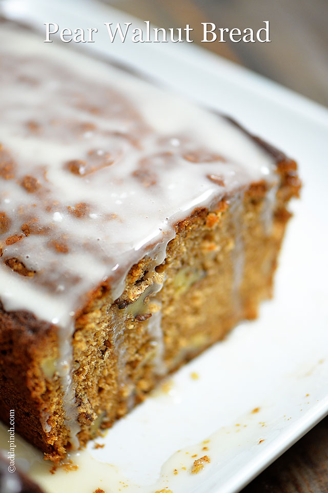 Pear Walnut Bread | ©addapinch.com