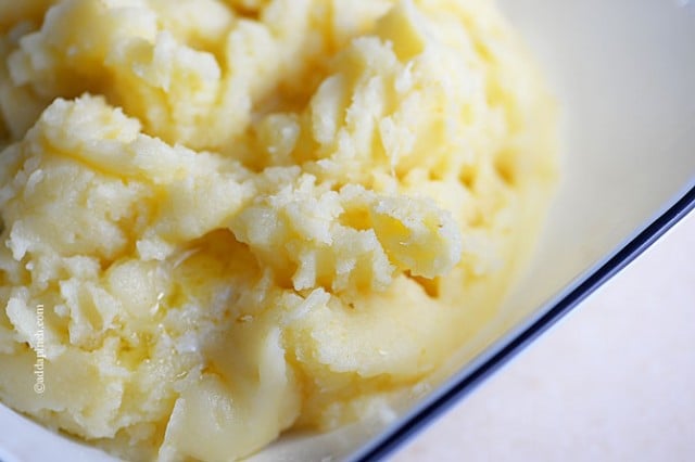 Mashed Potatoes with Horseradish and Garlic | ©addapinch.com