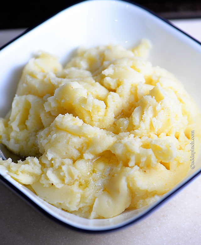 Mashed Potatoes with Horseradish and Garlic | ©addapinch.com