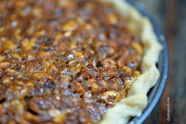 Toffee Pecan Pie | ©addapinch.com