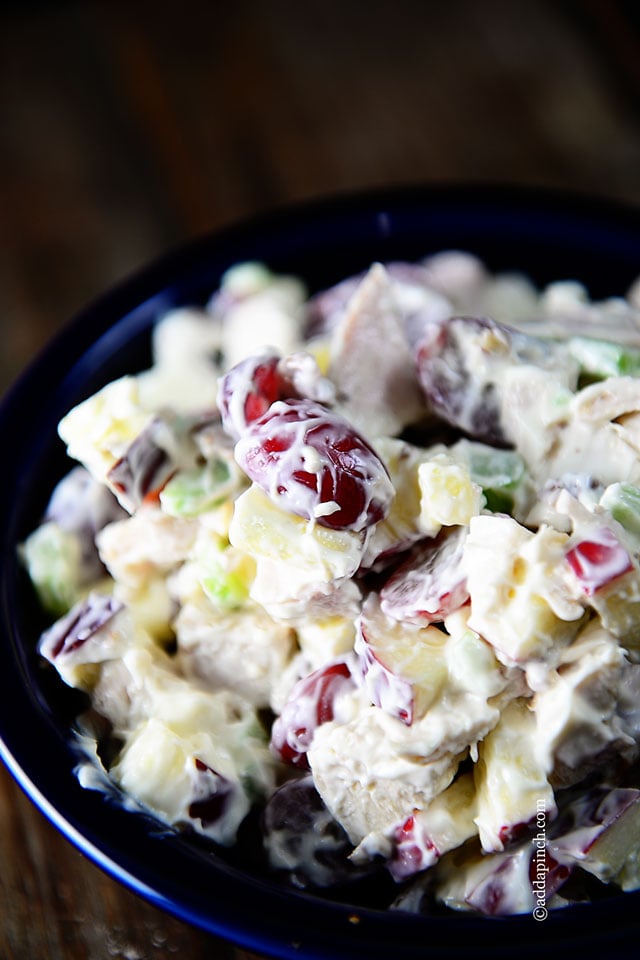 Turkey Salad Recipe | ©addapinch.com
