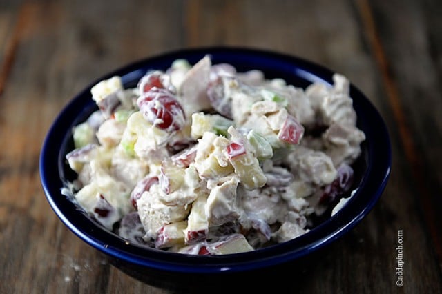 Turkey Salad Recipe | ©addapinch.com
