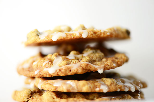 Iced Oatmeal Cookies | ©addapinch.com