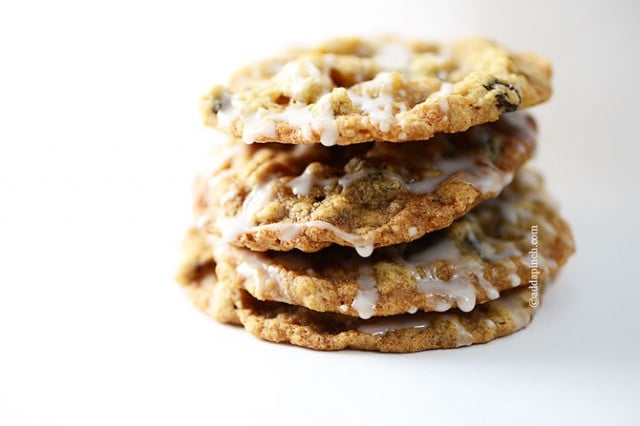 Iced Oatmeal Cookies | ©addapinch.com