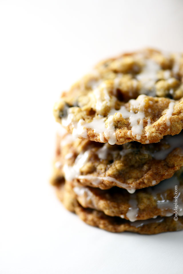 Iced Oatmeal Cookies | ©addapinch.com