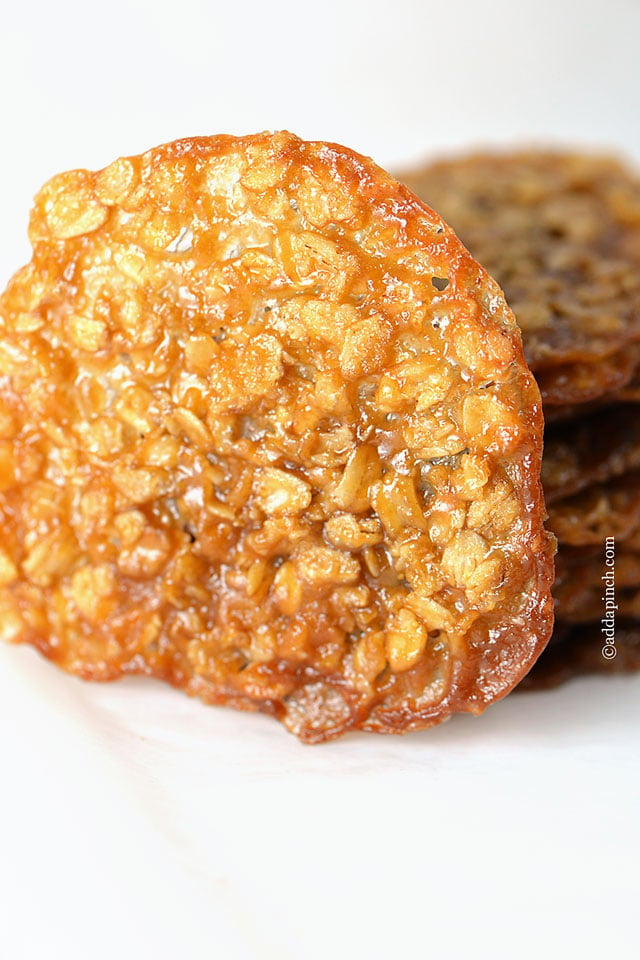 Oatmeal Lace Cookies | ©addapinch.com