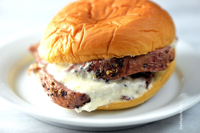 Beef Tenderloin Sliders Recipe | ©addapinch.com