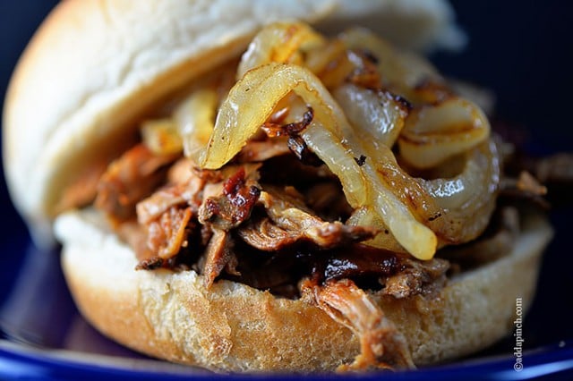 Chipotle Root Beer Pulled Pork Recipe | ©addapinch.com