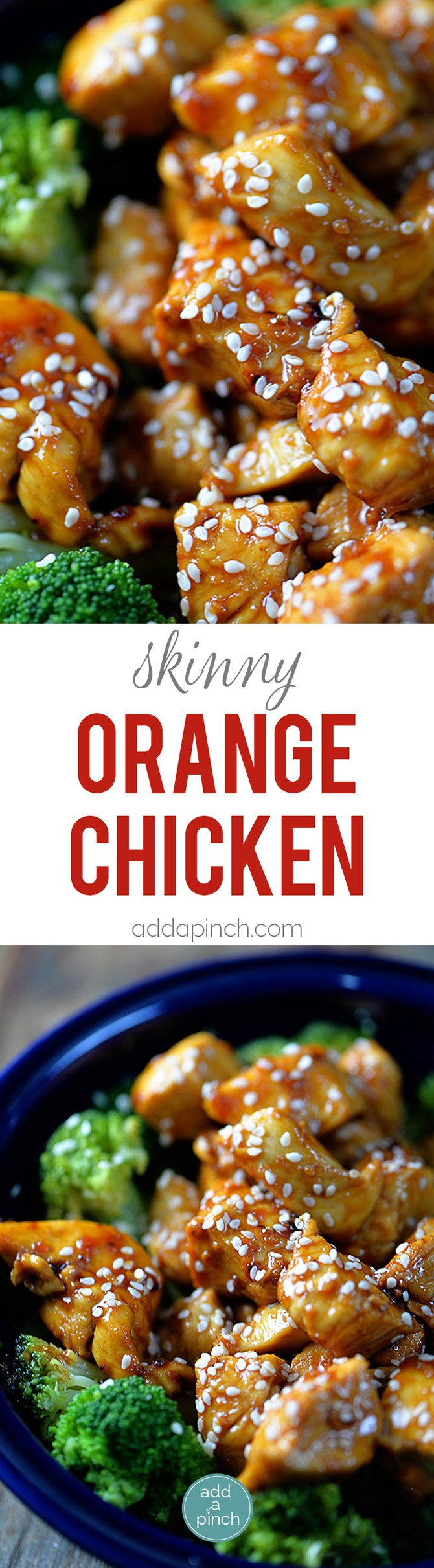 Orange Chicken makes a favorite Chinese dish. A lightened Orange Chicken recipe which is Paleo-friendly, gluten-free, and grain-free, yet full of flavor! // addapinch.com