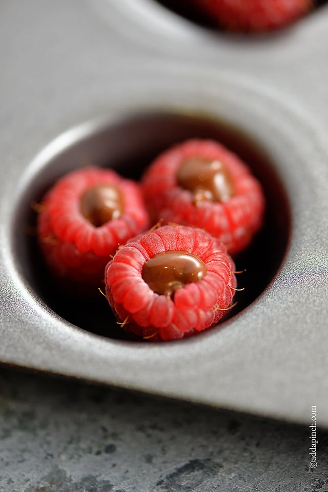 Chocolate Filled Raspberries | ©addapinch.com