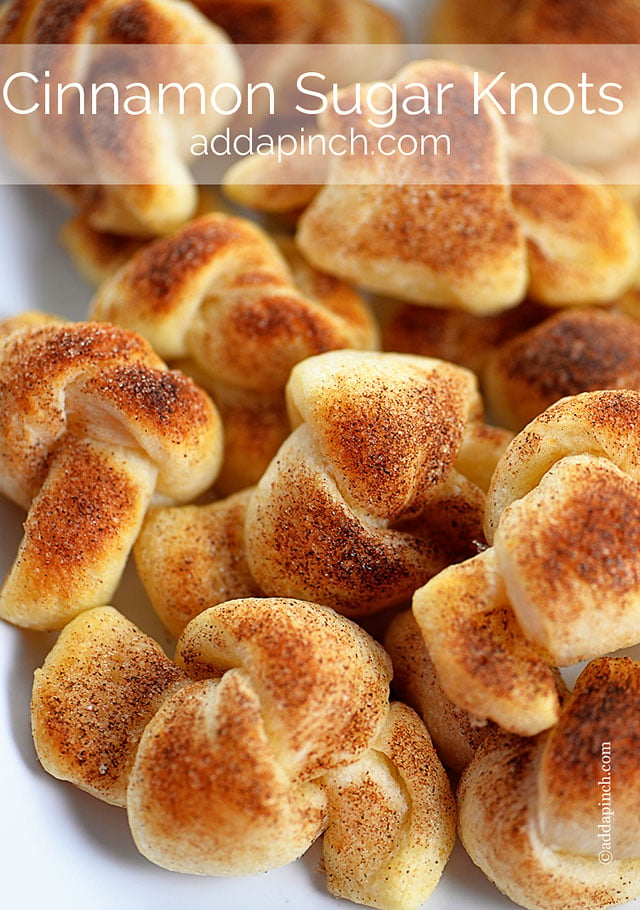 Cinnamon Sugar Knots Recipe | ©addapinch.com