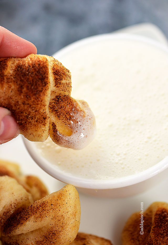 Cinnamon Sugar Knots Recipe | ©addapinch.com