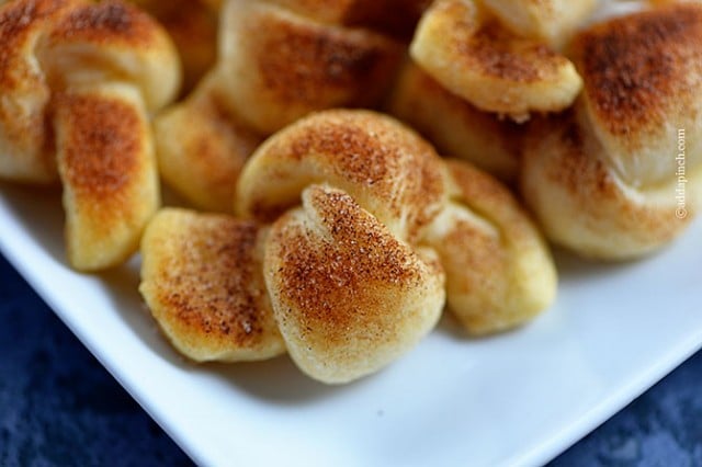 Cinnamon Sugar Knots Recipe | ©addapinch.com