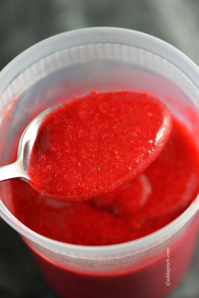 Raspberry Sauce Recipe | ©addapinch.com