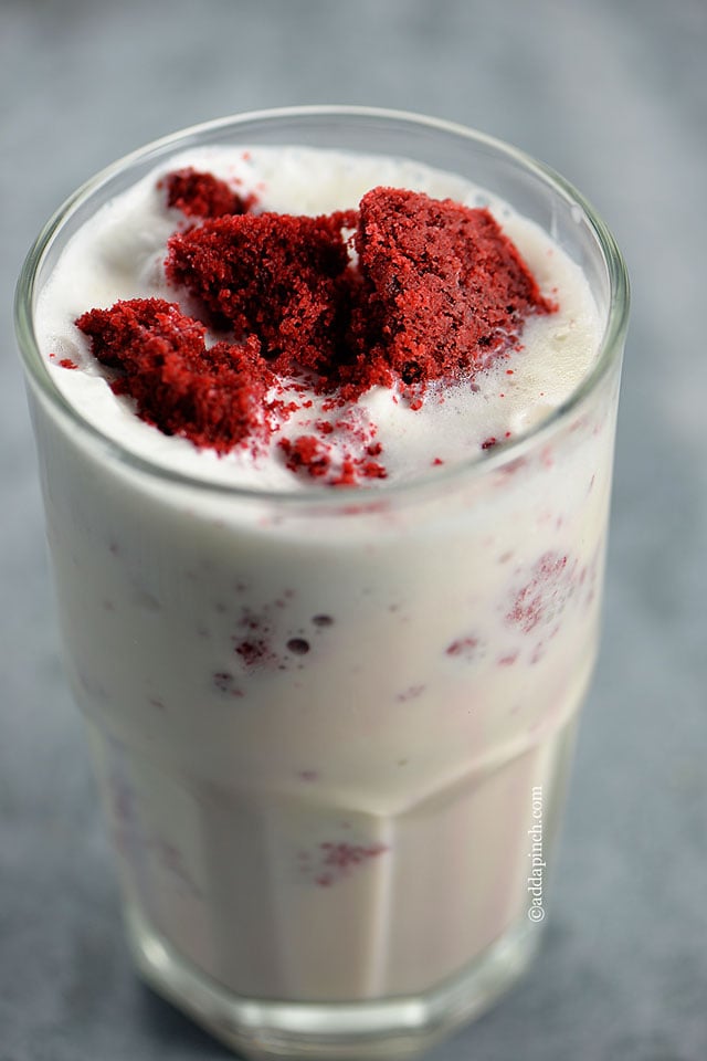 Red Velvet Cake Milkshake | ©addapinch.com