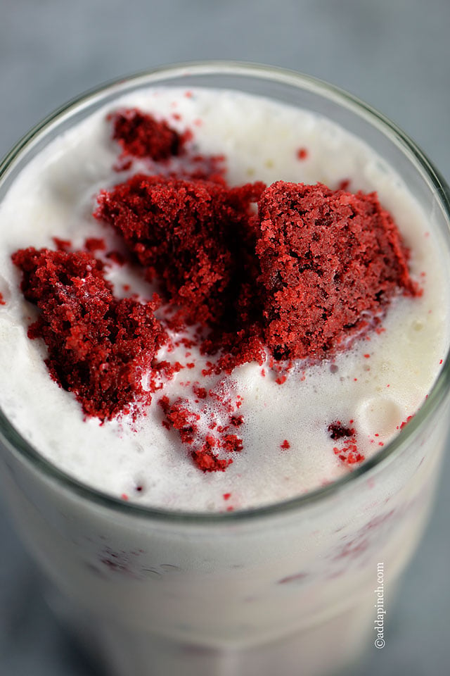 Red Velvet Cake Milkshake | ©addapinch.com