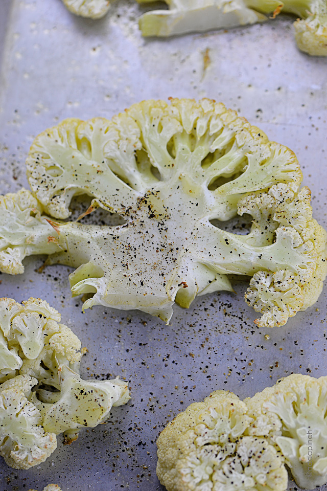 Roasted Cauliflower Recipe | ©addapinch.com