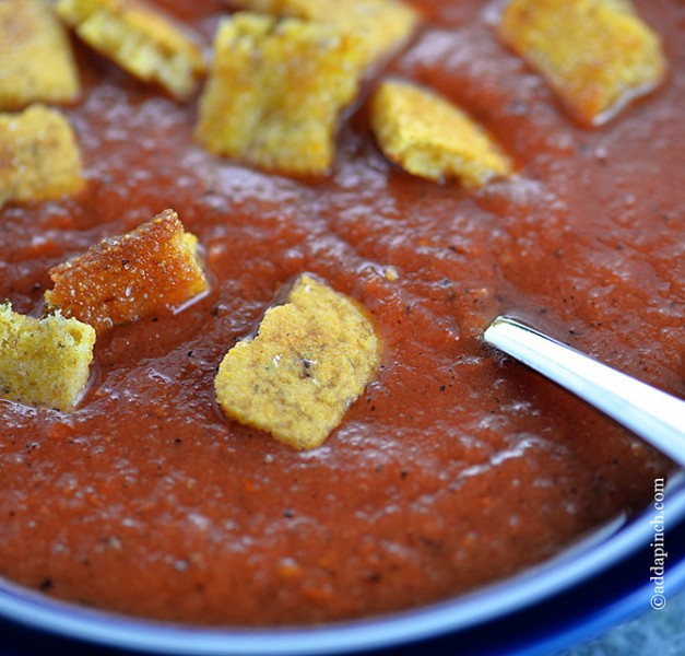 Tomato Basil Soup | ©addapinch.com