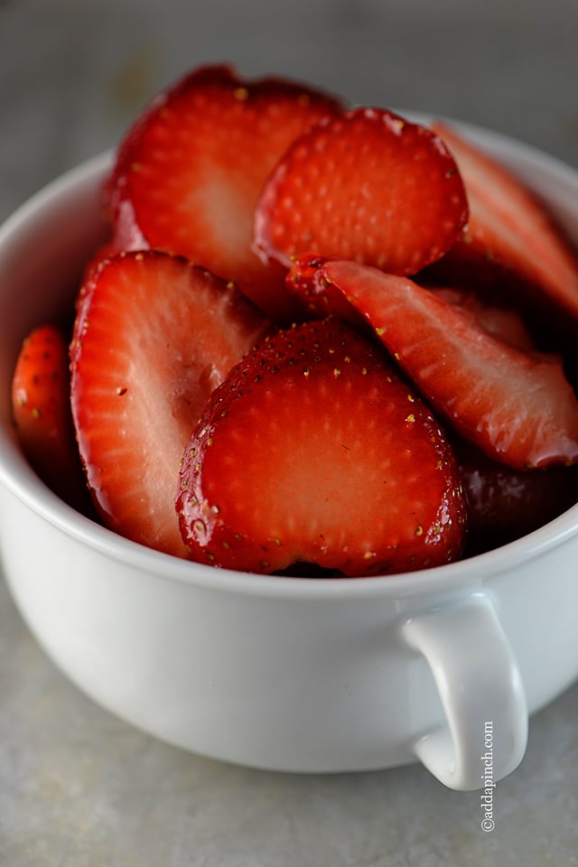 Macerated Strawberries from addapinch.com