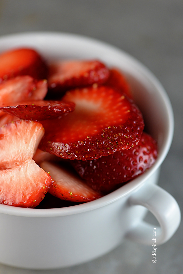 Macerated Strawberries from addapinch.com