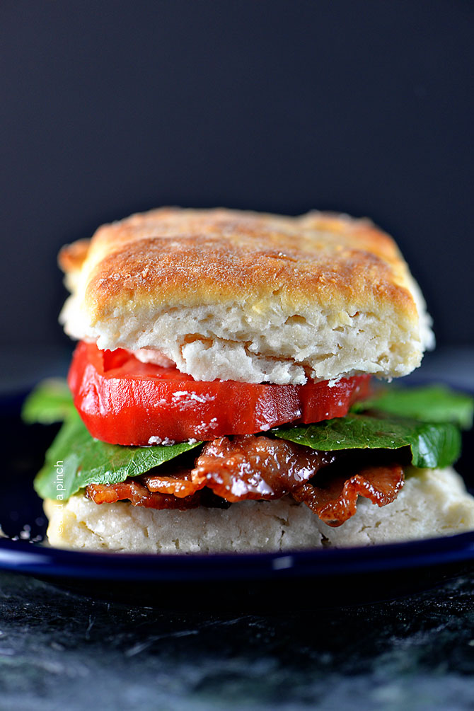 Biscuit BLT Sandwich from addapinch.com