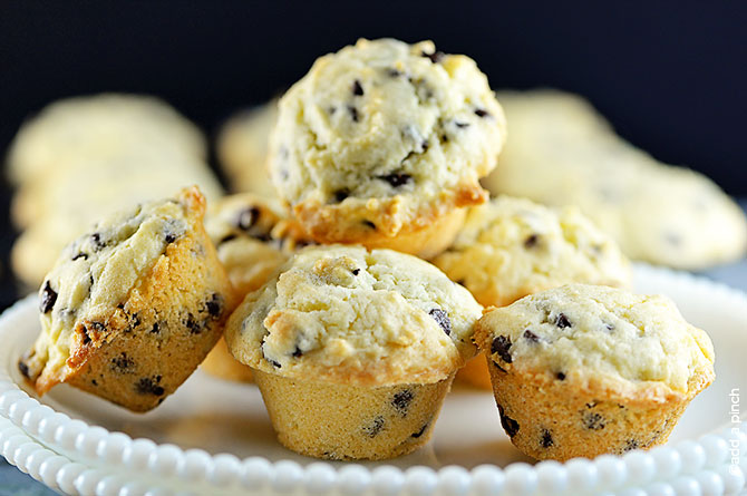 Chocolate Chip Muffins Recipe from addapinch.com