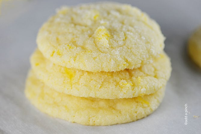 Lemon Sugar Cookie Recipe from addapinch.com