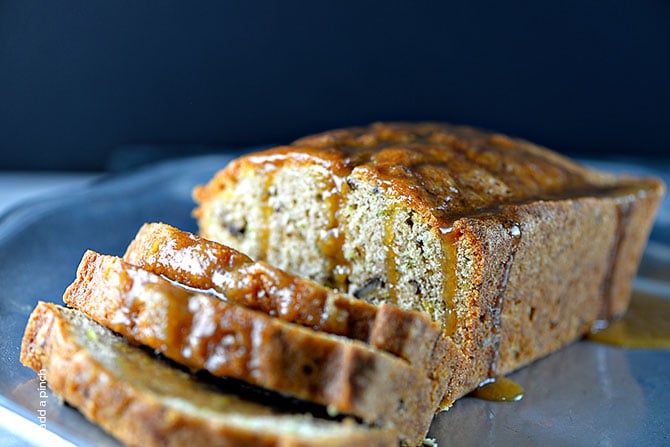 Salted Caramel Zucchini Bread Recipe from addapinch.com