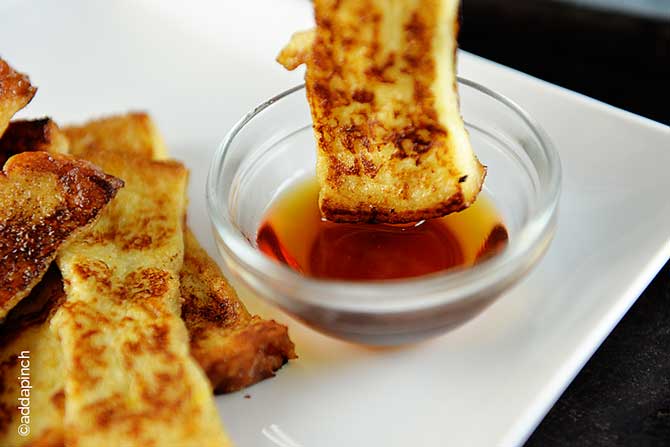 French Toast Sticks Recipe from addapinch.com