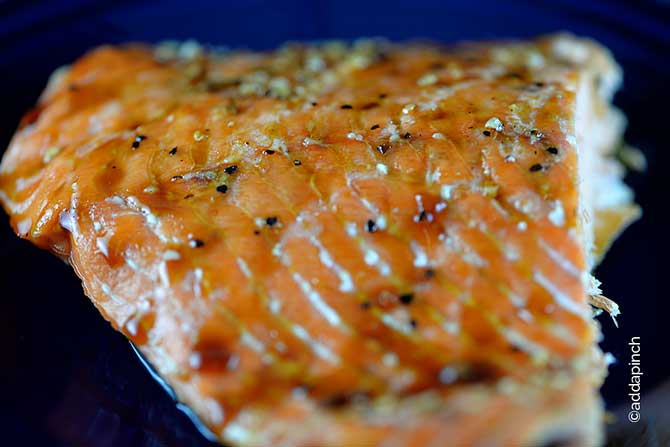 Teriyaki Glazed Salmon Recipe from addapinch.com