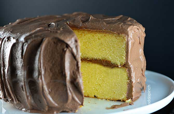 Classic Yellow Cake Recipe from addapinch.com