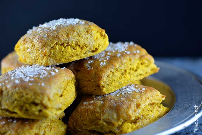 Sweet Pumpkin Biscuits Recipe from addapinch.com
