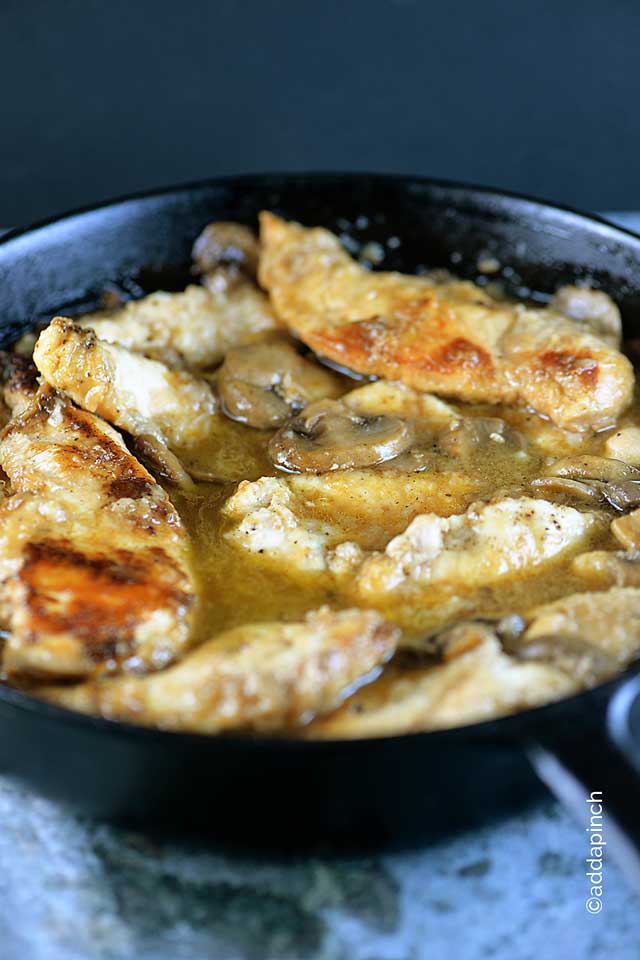 Chicken Marsala Recipe from addapinch.com