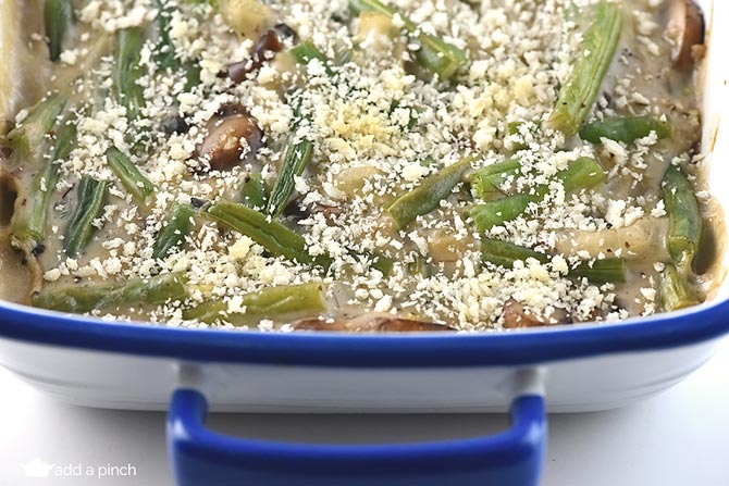 Green Bean Casserole Recipe from addapinch.com