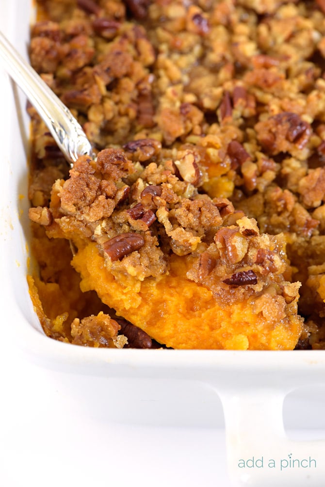 Southern Sweet Potato Casserole - Add a Pinch