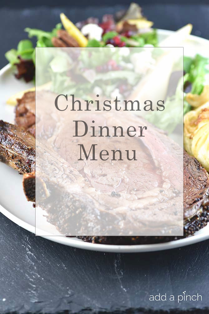 Christmas Dinner Menu from addapinch.com