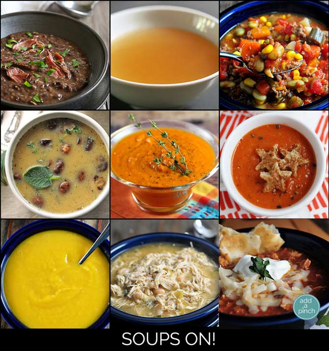Soups On Round-up from addapinch.com