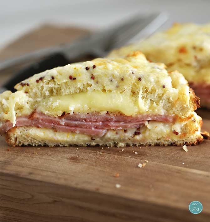 Croque Monsieur Recipe from addapinch.com