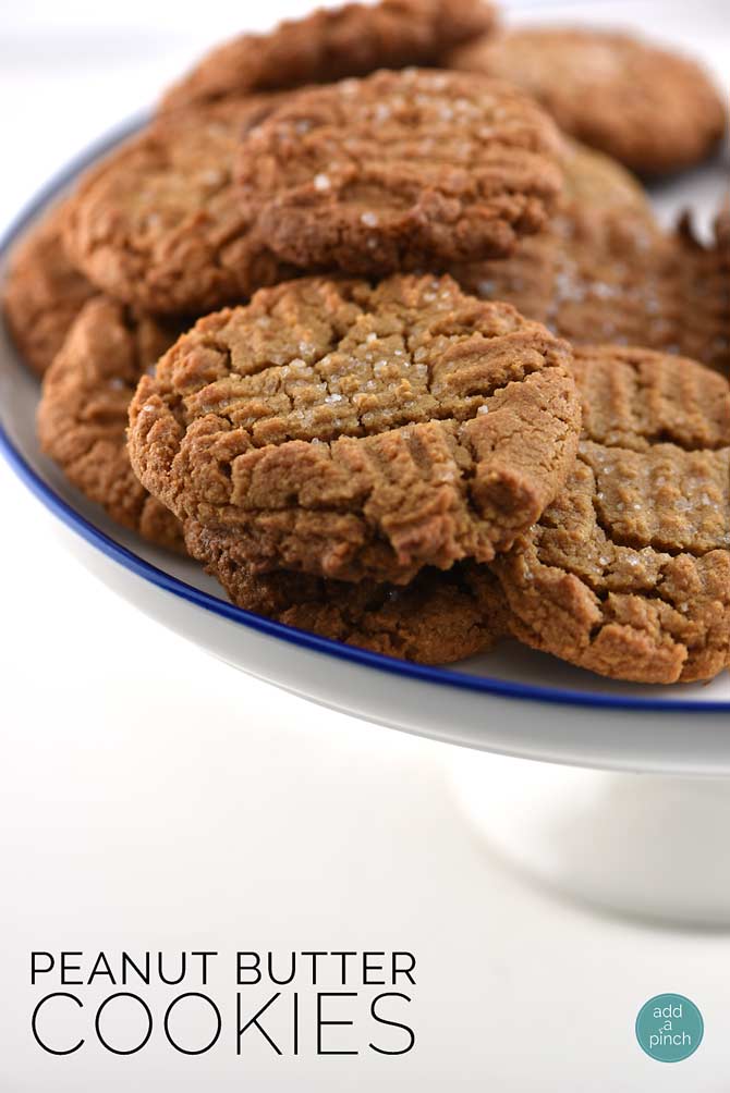 Flourless Peanut Butter Cookies Recipe from addapinch.com