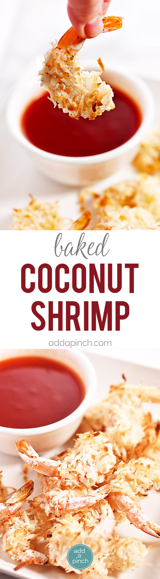 Baked Coconut Shrimp - Coconut shrimp is always a restaurant favorite, but this simple recipe couldn't be easier for delicious baked coconut shrimp at home! // addapinch.com