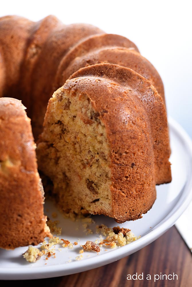 Morning Glory Bundt Cake Recipe from addapinch.com