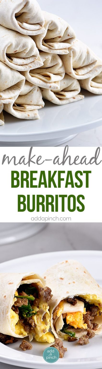 Make-Ahead Breakfast Burritos - Add a Pinch