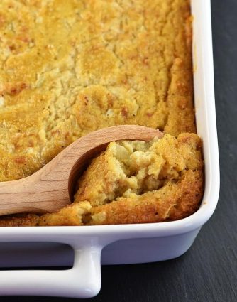 Southern Cornbread Dressing makes a comforting, classic dish for the holidays! Moist and delicious, cornbread dressing makes the perfect side dish! // addapinch.com