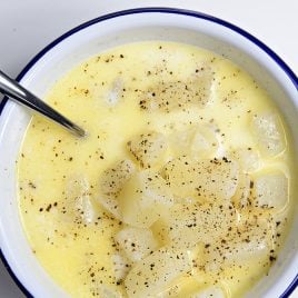 Potato Soup Recipe - My Grandmother Verdie's Potato Soup recipe makes an old-fashioned, easy, comforting soup recipe.  // addapinch.com