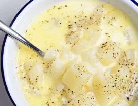 Potato Soup Recipe - My Grandmother's Potato Soup recipe makes an old-fashioned, easy, comforting soup recipe.  // addapinch.com