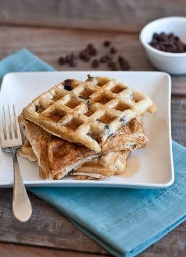 Chocolate Chip Waffles // addapinch.com